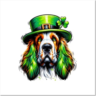 Grand Basset Griffon Vendeen Celebrates Saint Patrick's Day Posters and Art